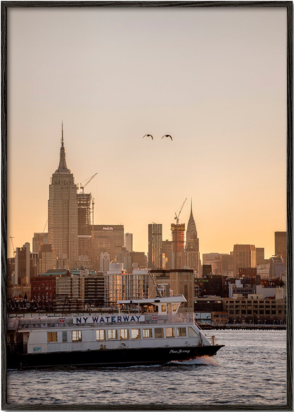 Sztuka do miasta Skyline Manhattan – Black Frame