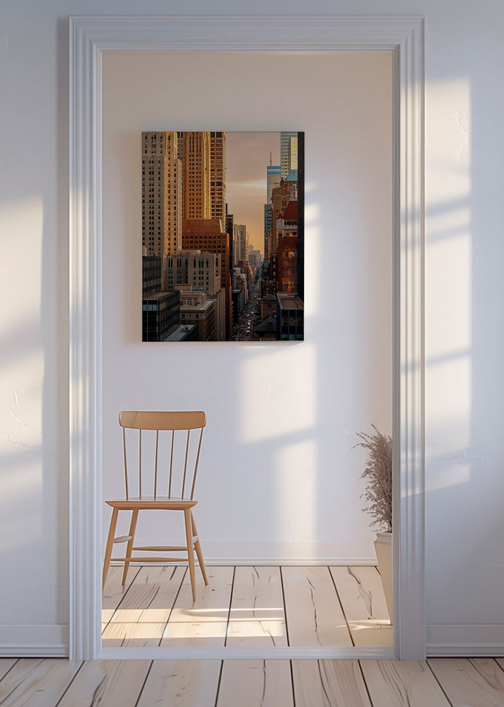 Plakat miasta o poranku – Canvas