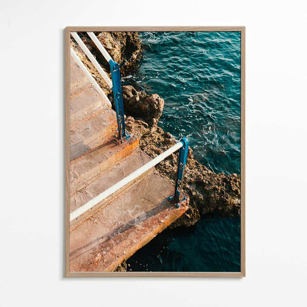 Sztuka krajobrazu: schody nad morzem – Oak Frame