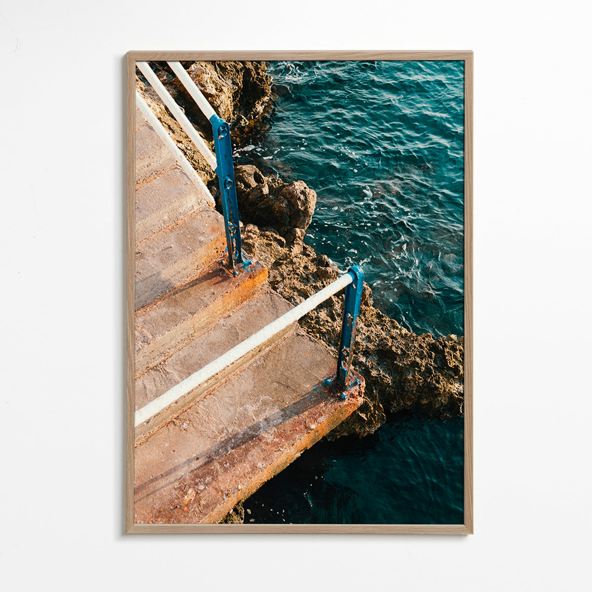 Sztuka krajobrazu: schody nad morzem – Oak Frame