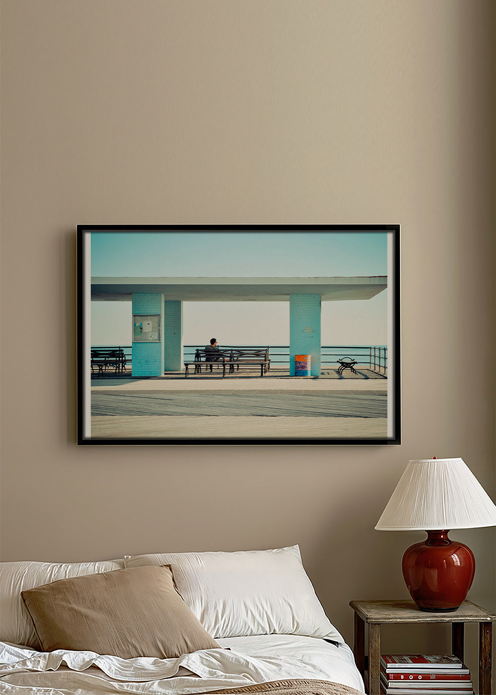 Fotografia molo z samotną ławką – Canvas2