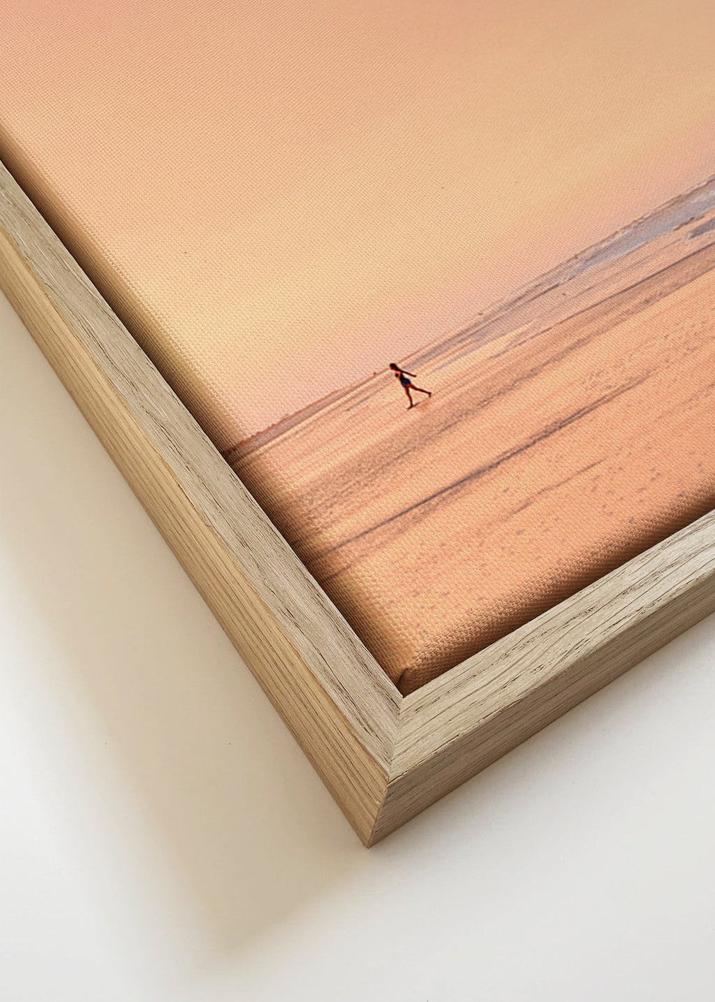 Sztuka krajobrazu: plaża o wschodzie słońca w pastelach – Canvas detail