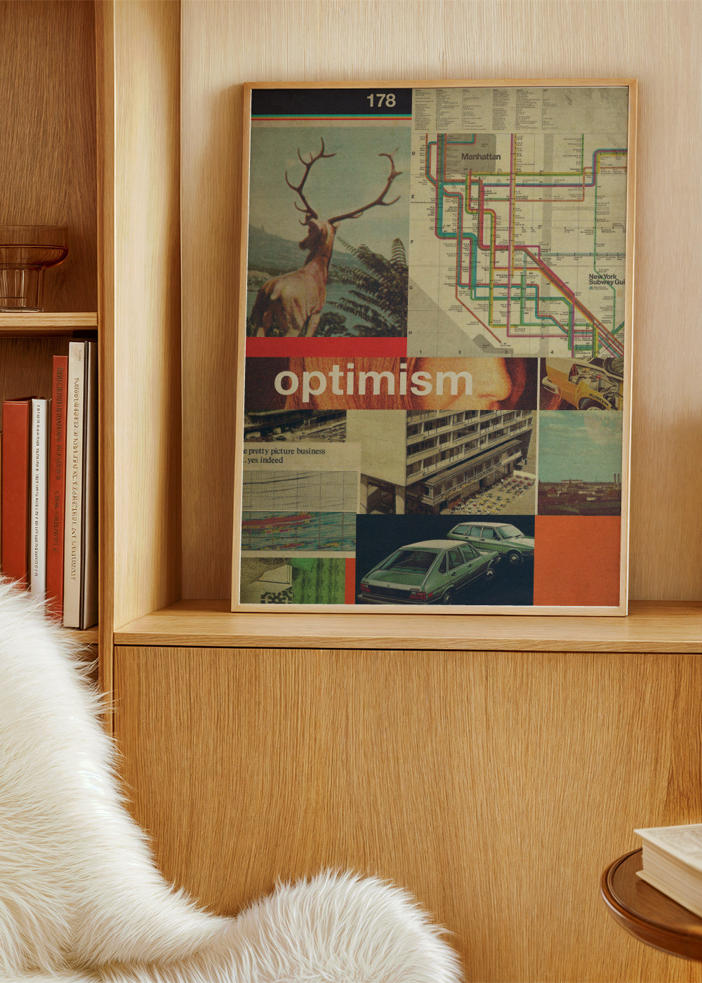 Optimism - Framed poster in an interior