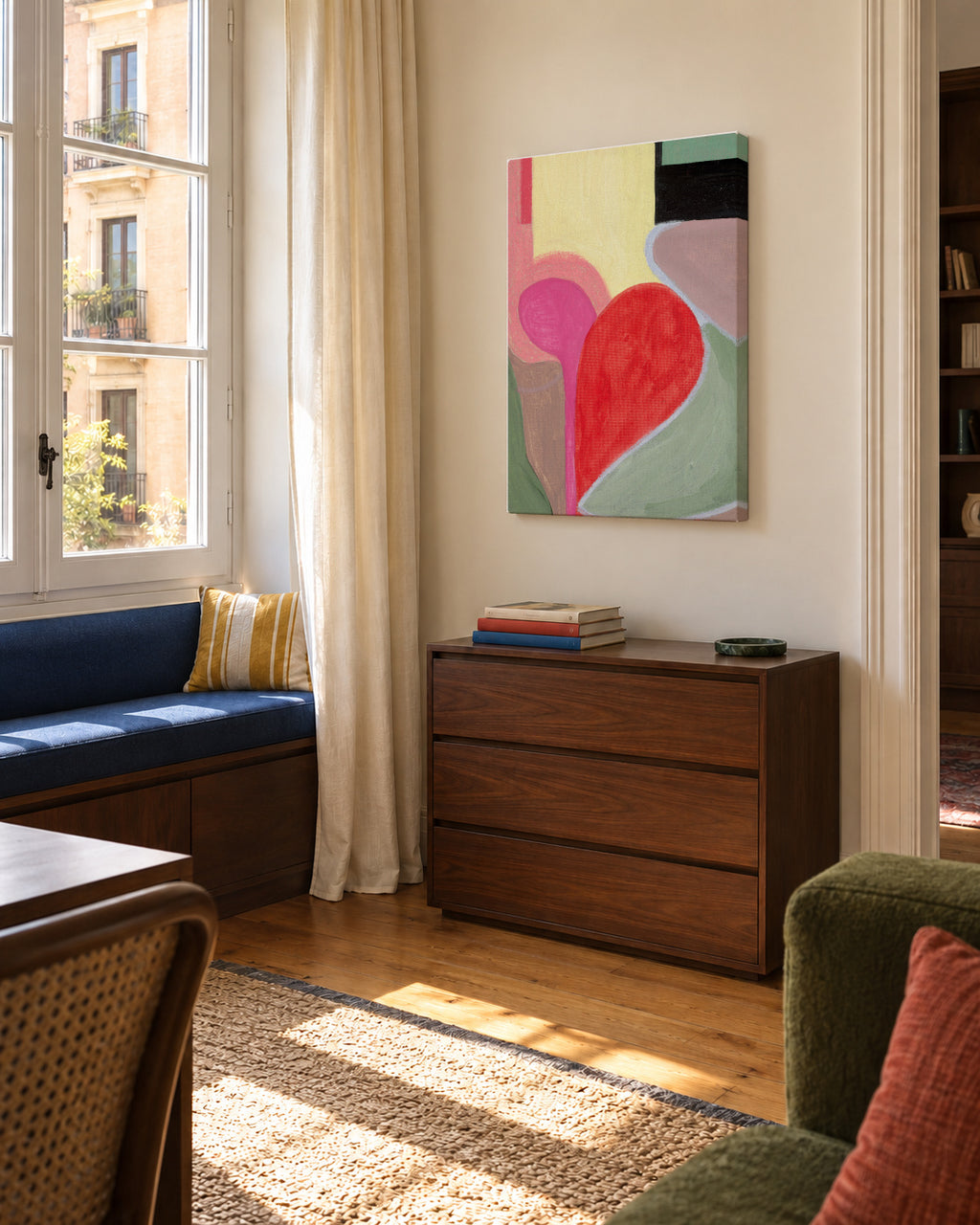 La etreinte neu - Unframed canvas in an interior