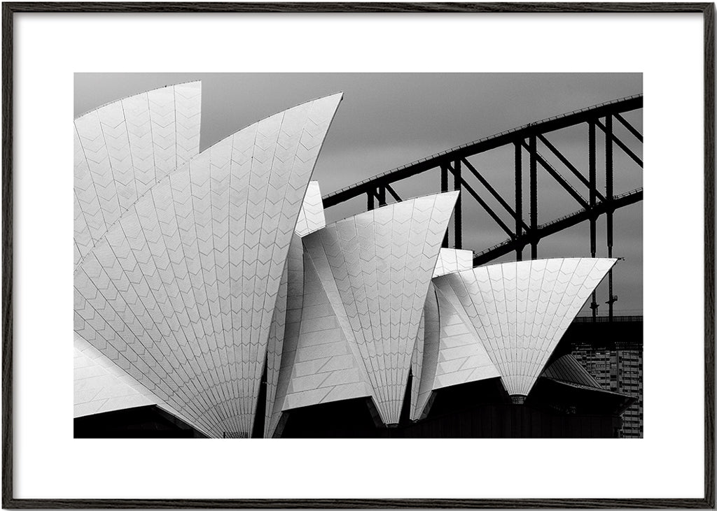 Plakat miasta Opera House czarno-biały