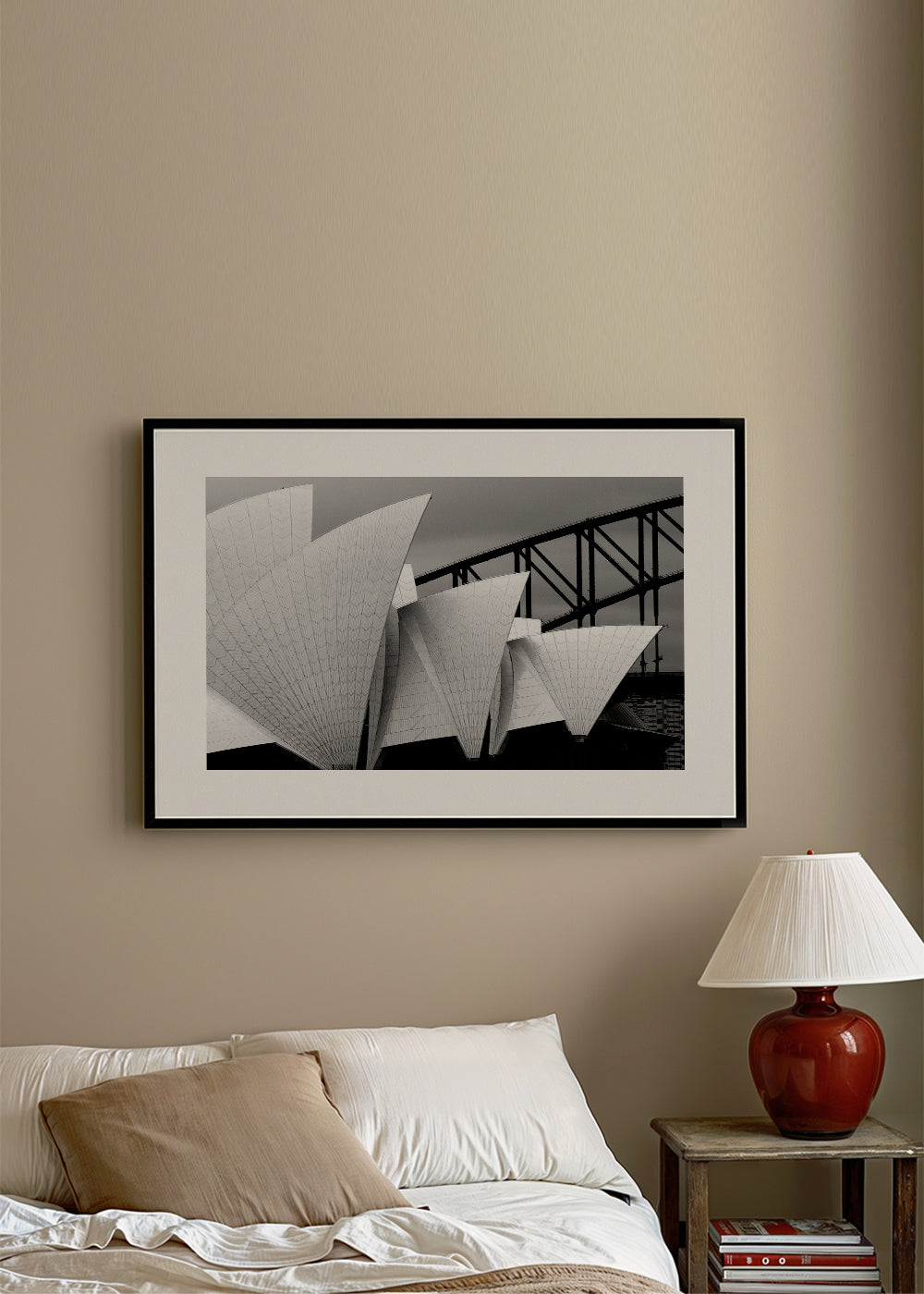 Plakat miasta Opera House czarno-biały