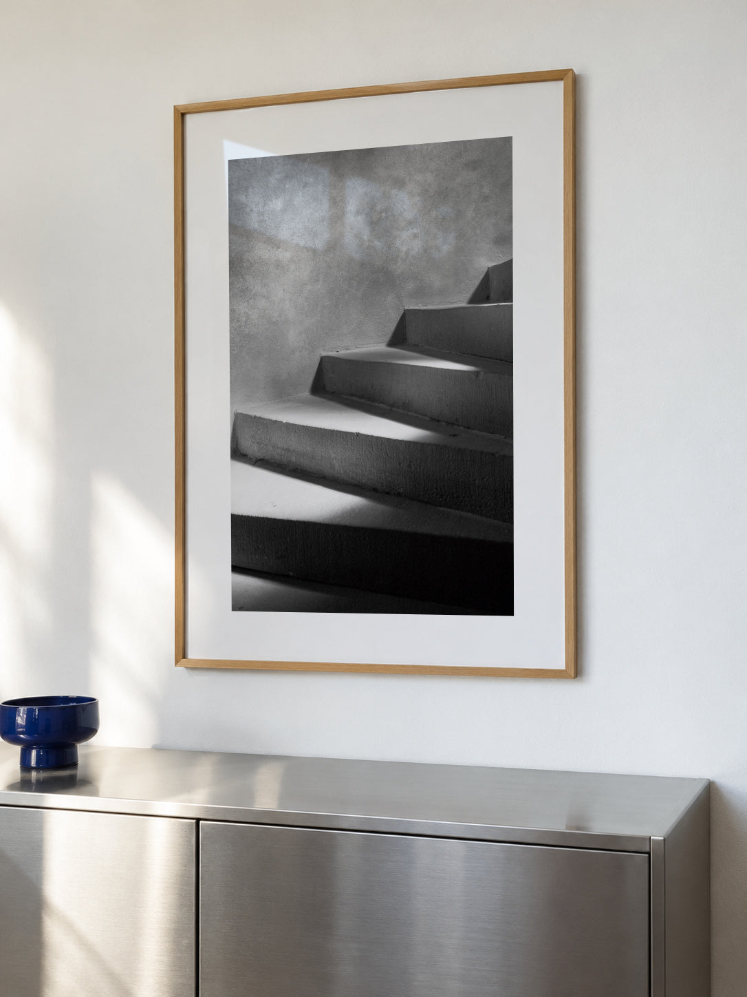 Steps of Light - Framed poster in an interior
