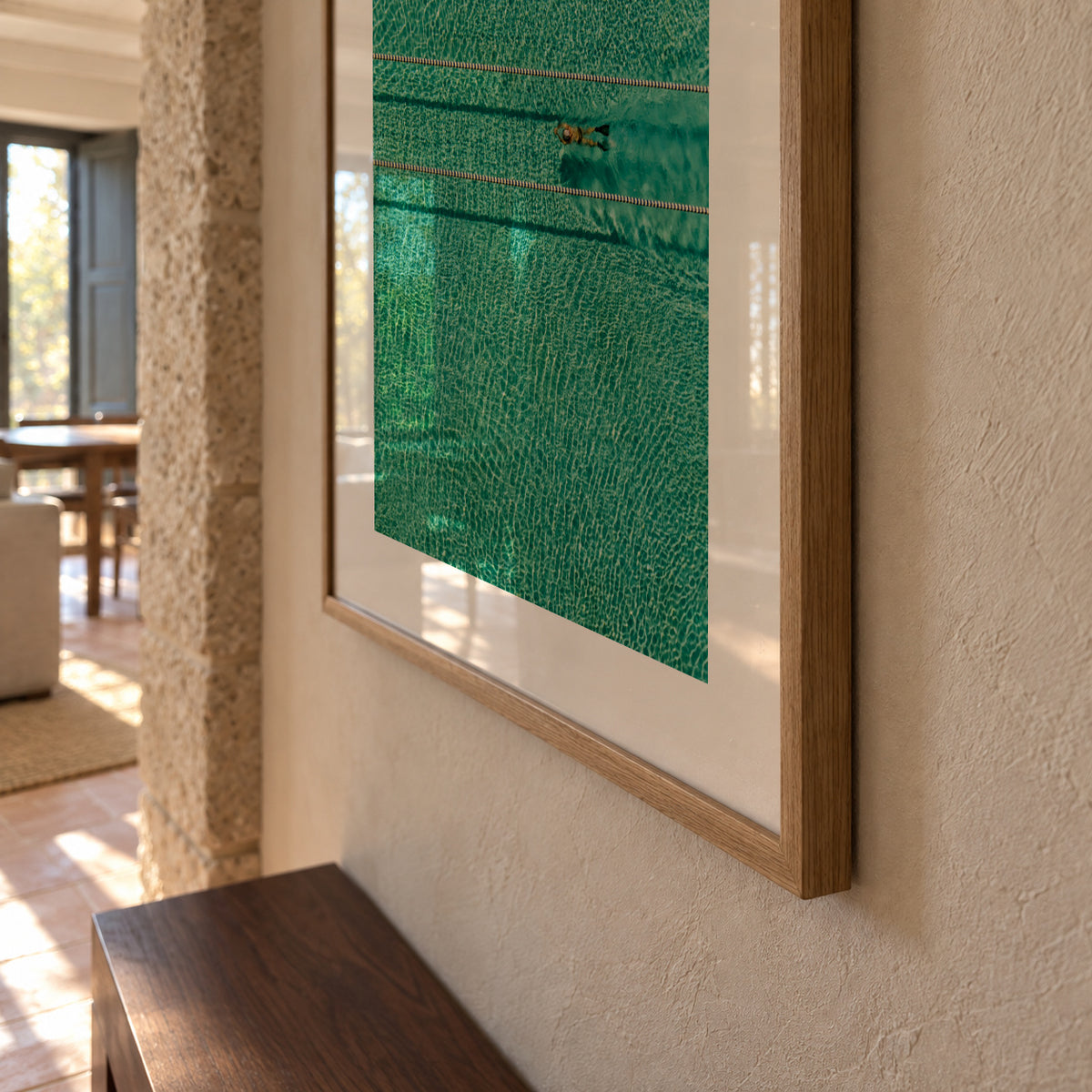 Swimmer - Framed poster detail