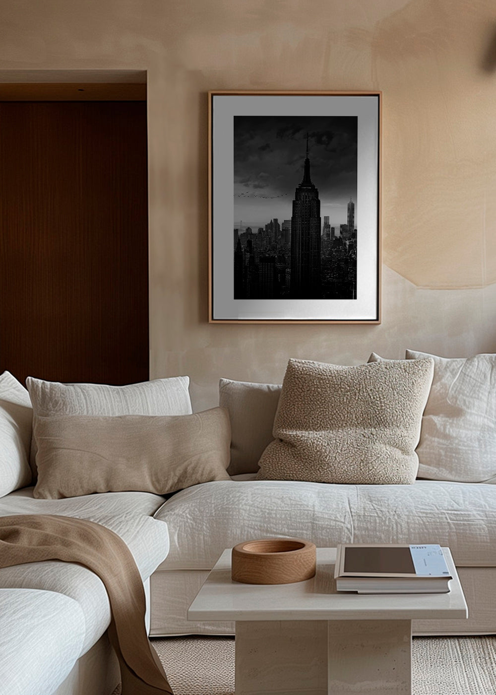 Plakat podróżniczy: Empire State czarno-biały