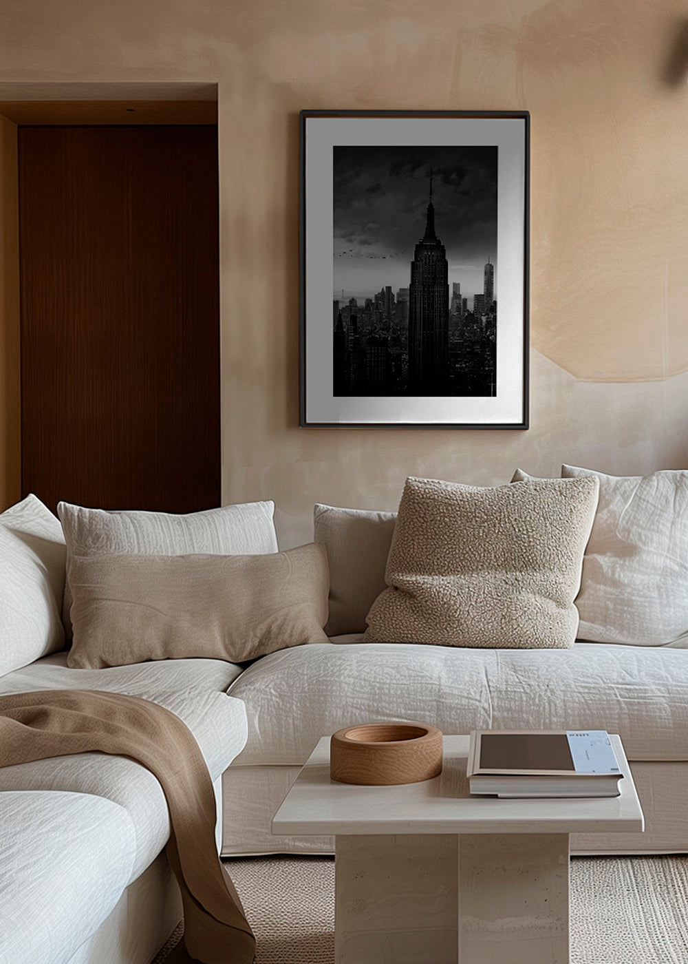 Plakat podróżniczy: Empire State czarno-biały