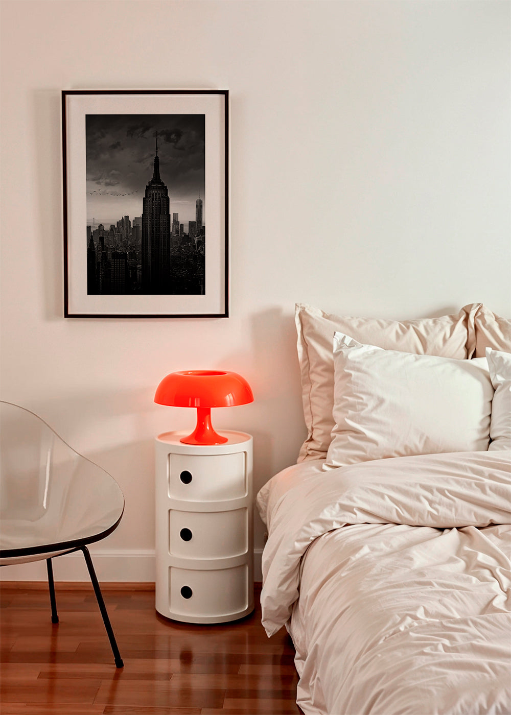 Plakat podróżniczy: Empire State czarno-biały
