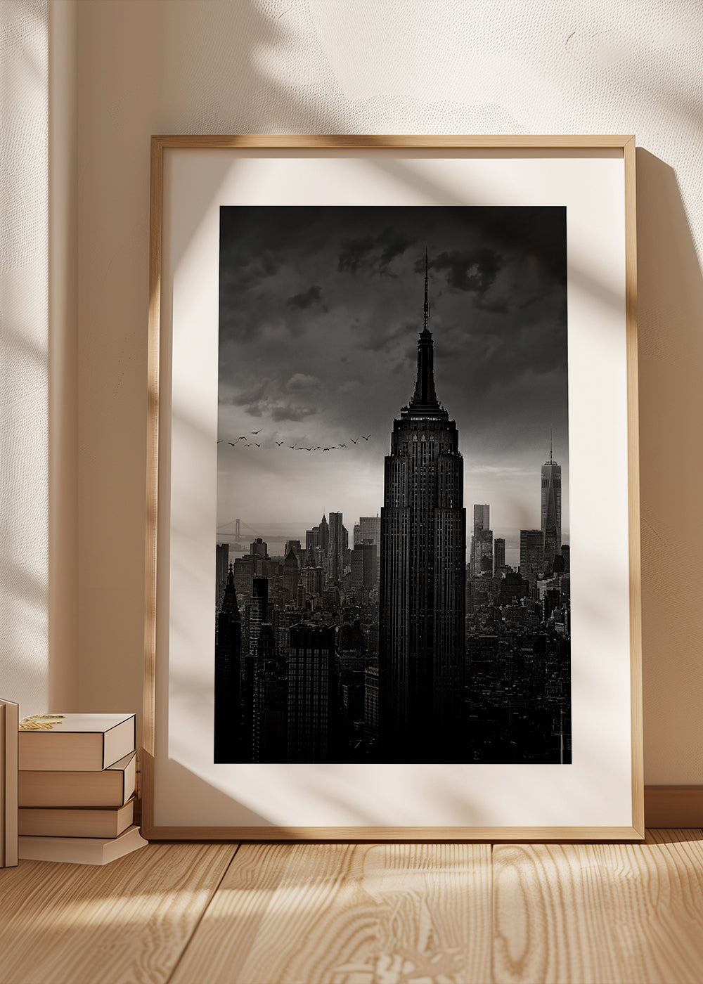 Plakat podróżniczy: Empire State czarno-biały