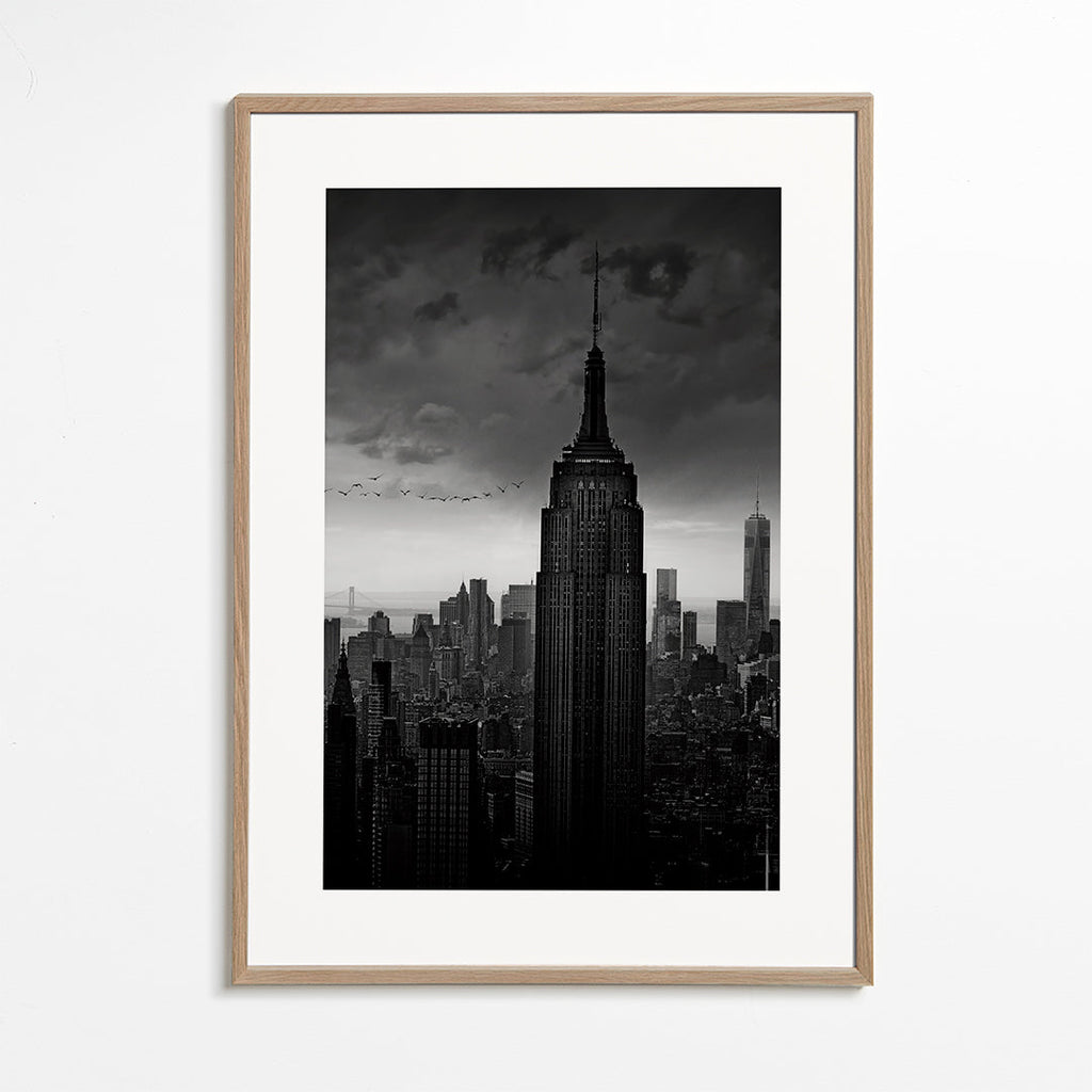 Plakat podróżniczy: Empire State czarno-biały