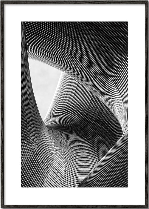 Fotografia architektoniczna z zaokrąglonymi liniami