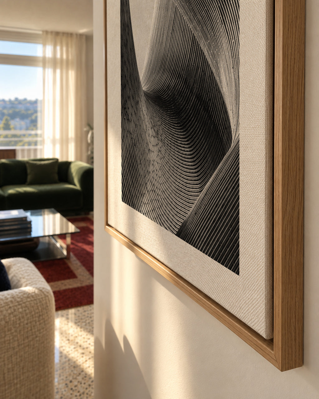 lines - Framed canvas detail