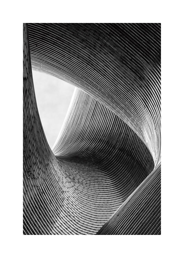 Fotografia architektoniczna z zaokrąglonymi liniami