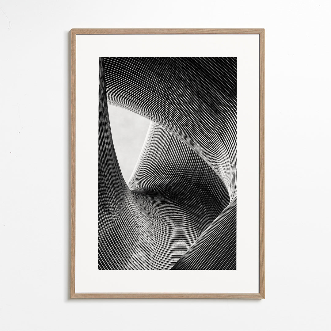 Fotografia architektoniczna z zaokrąglonymi liniami