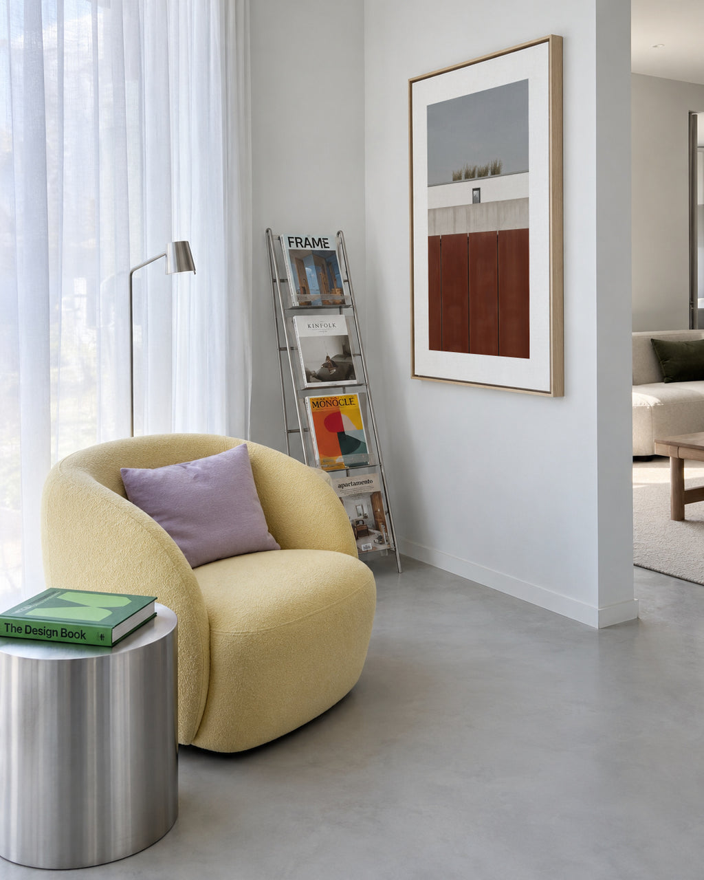 behind the wall - Framed canvas in an interior