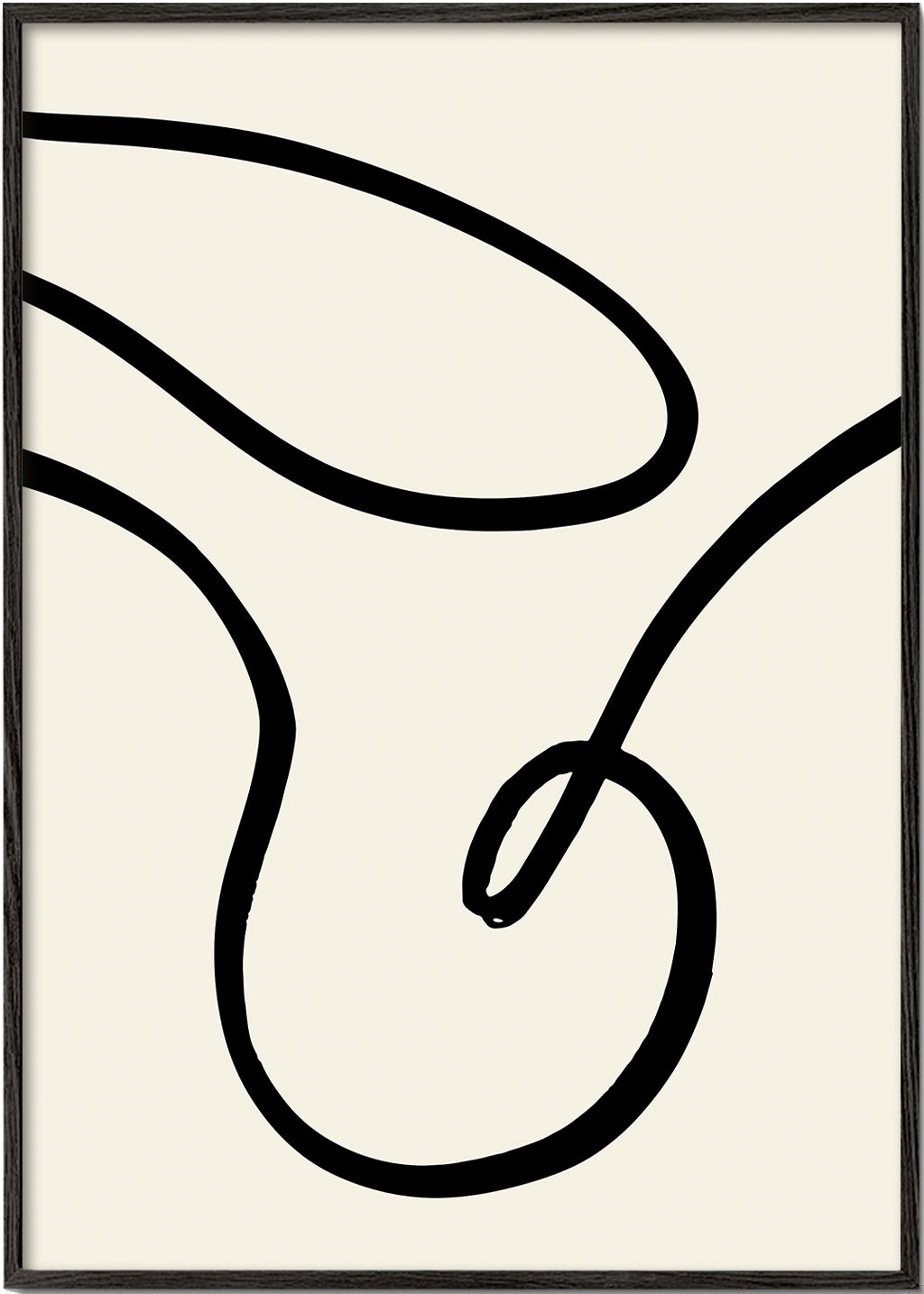 Plakat minimalistyczny czarne linie organiczne