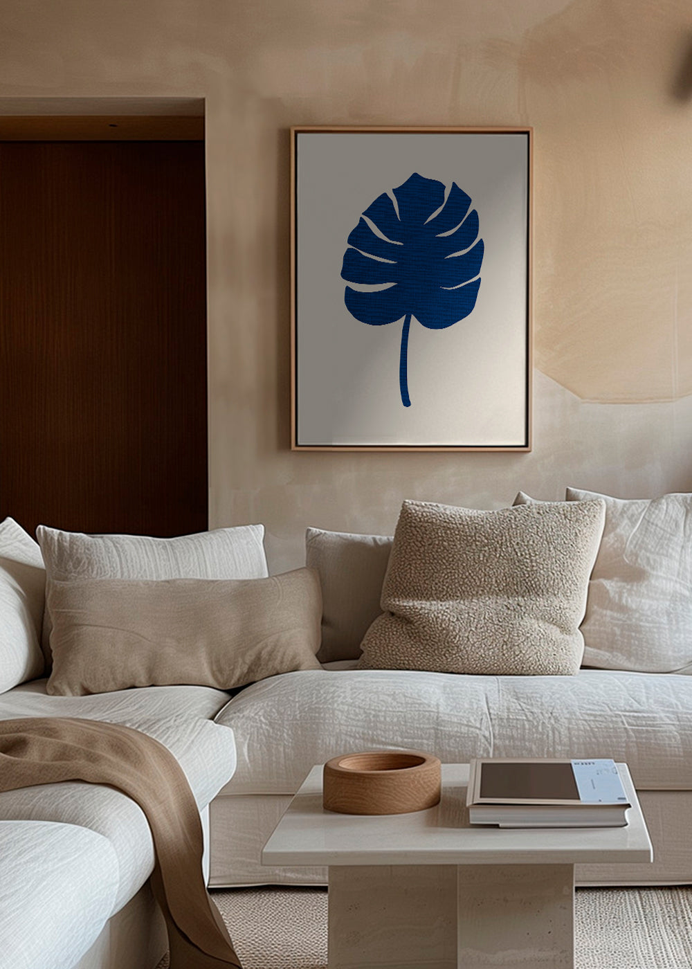 Plakat botaniczny Monstera niebieska