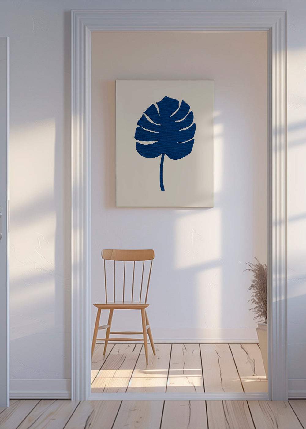 Plakat botaniczny Monstera niebieska