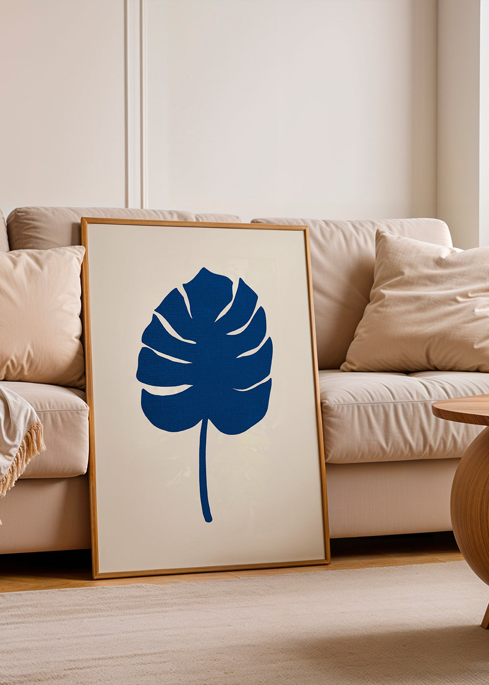 Plakat botaniczny Monstera niebieska