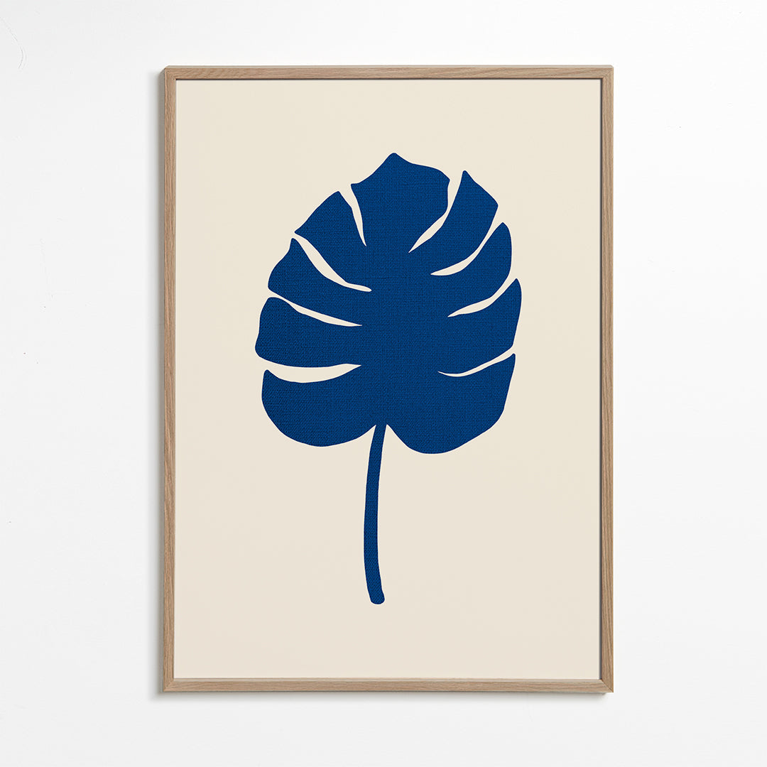 Plakat botaniczny Monstera niebieska