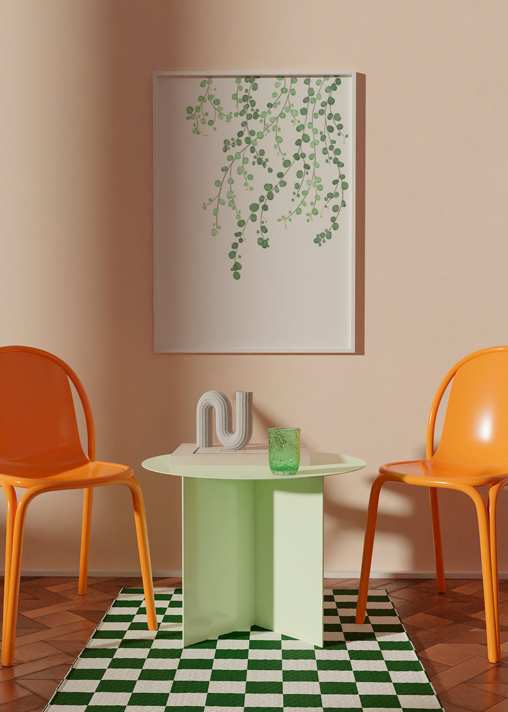 Plakat botaniczny wiszące gałęzie