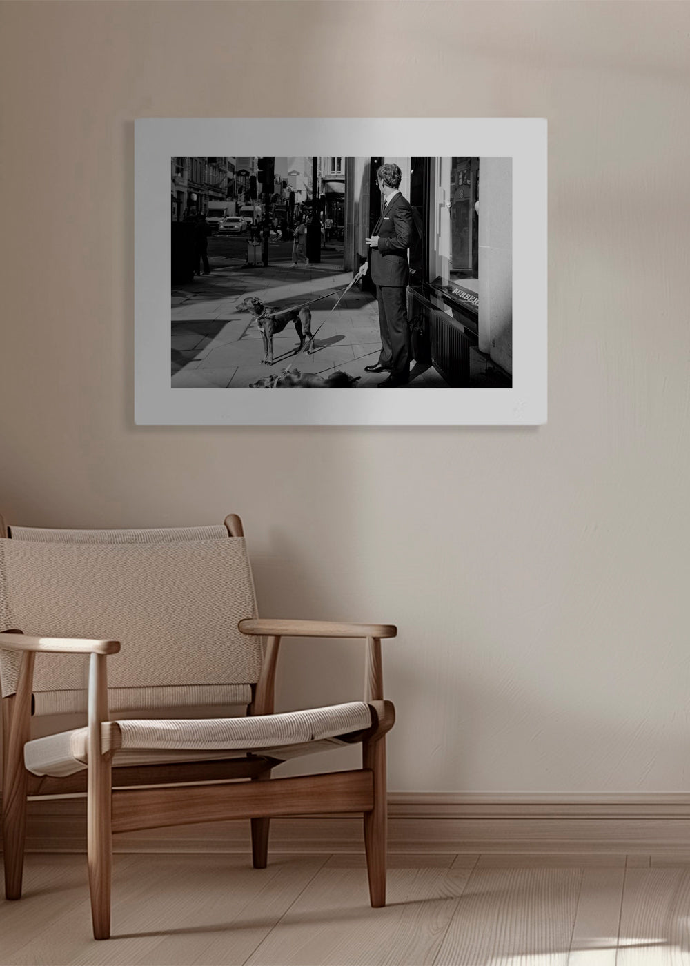 Fotografia miejska mężczyzna z psem