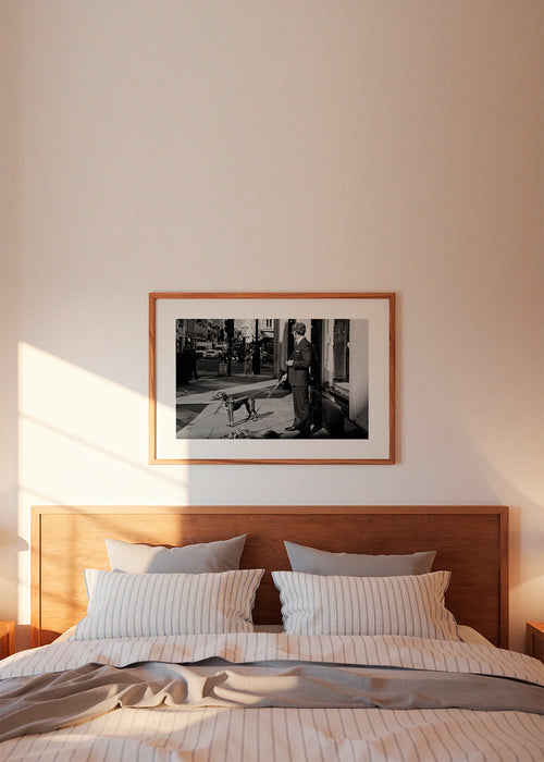 Fotografia miejska mężczyzna z psem
