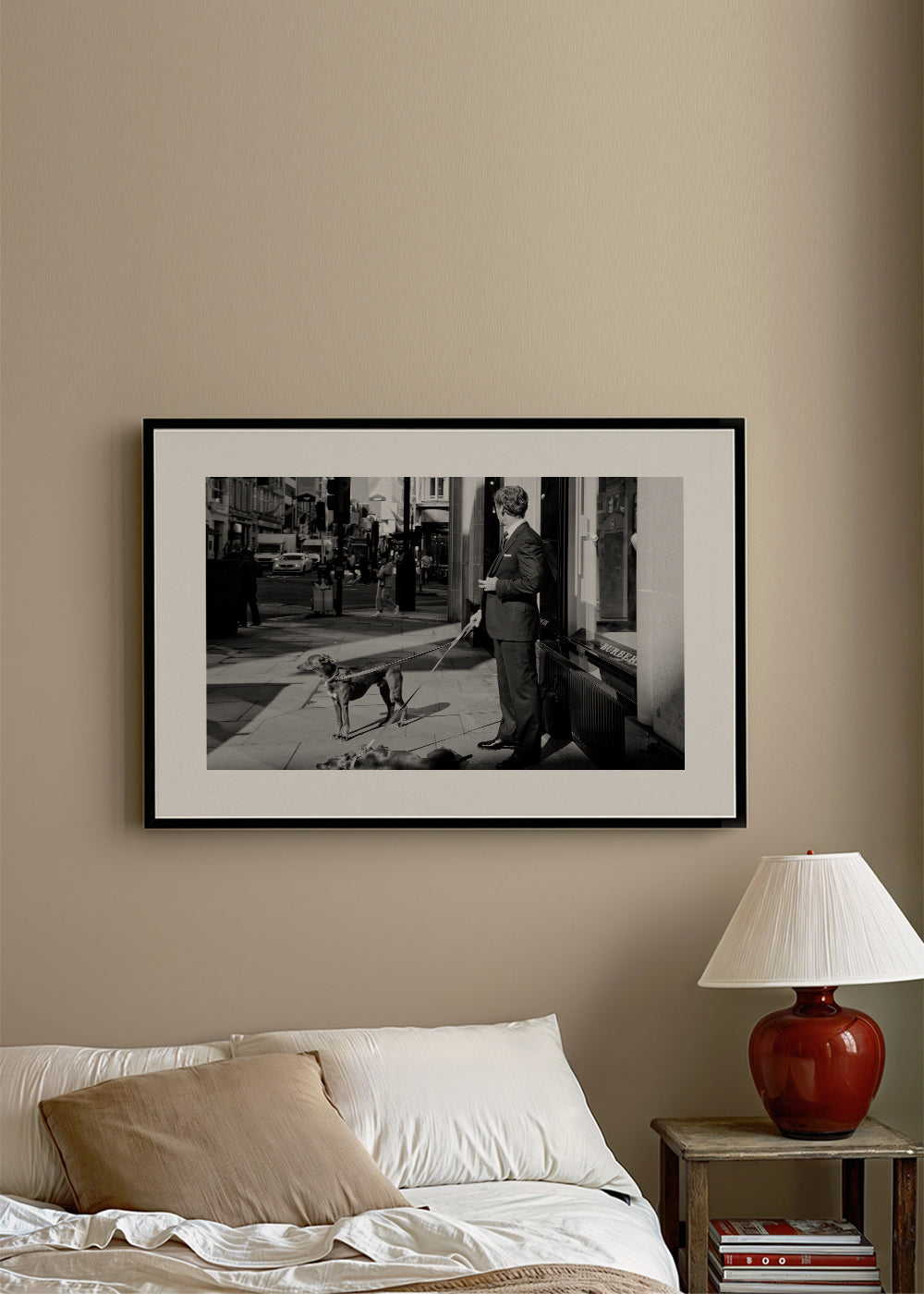 Fotografia miejska mężczyzna z psem