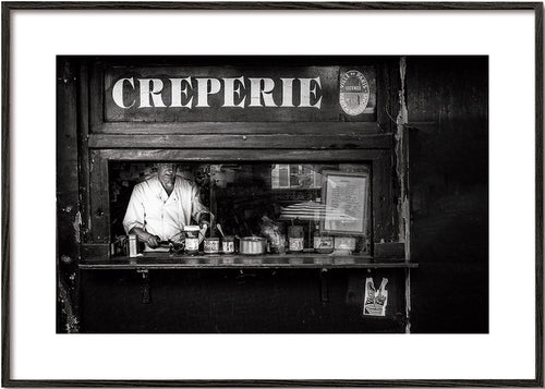 Sztuka do kuchni Creperie czarno-biała