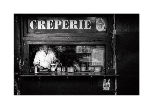 Sztuka do kuchni Creperie czarno-biała