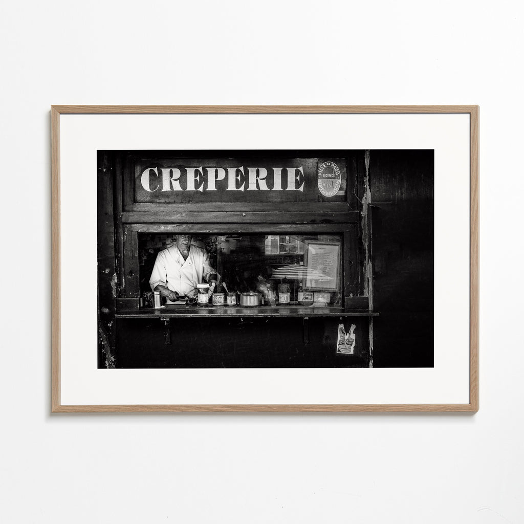 Sztuka do kuchni Creperie czarno-biała