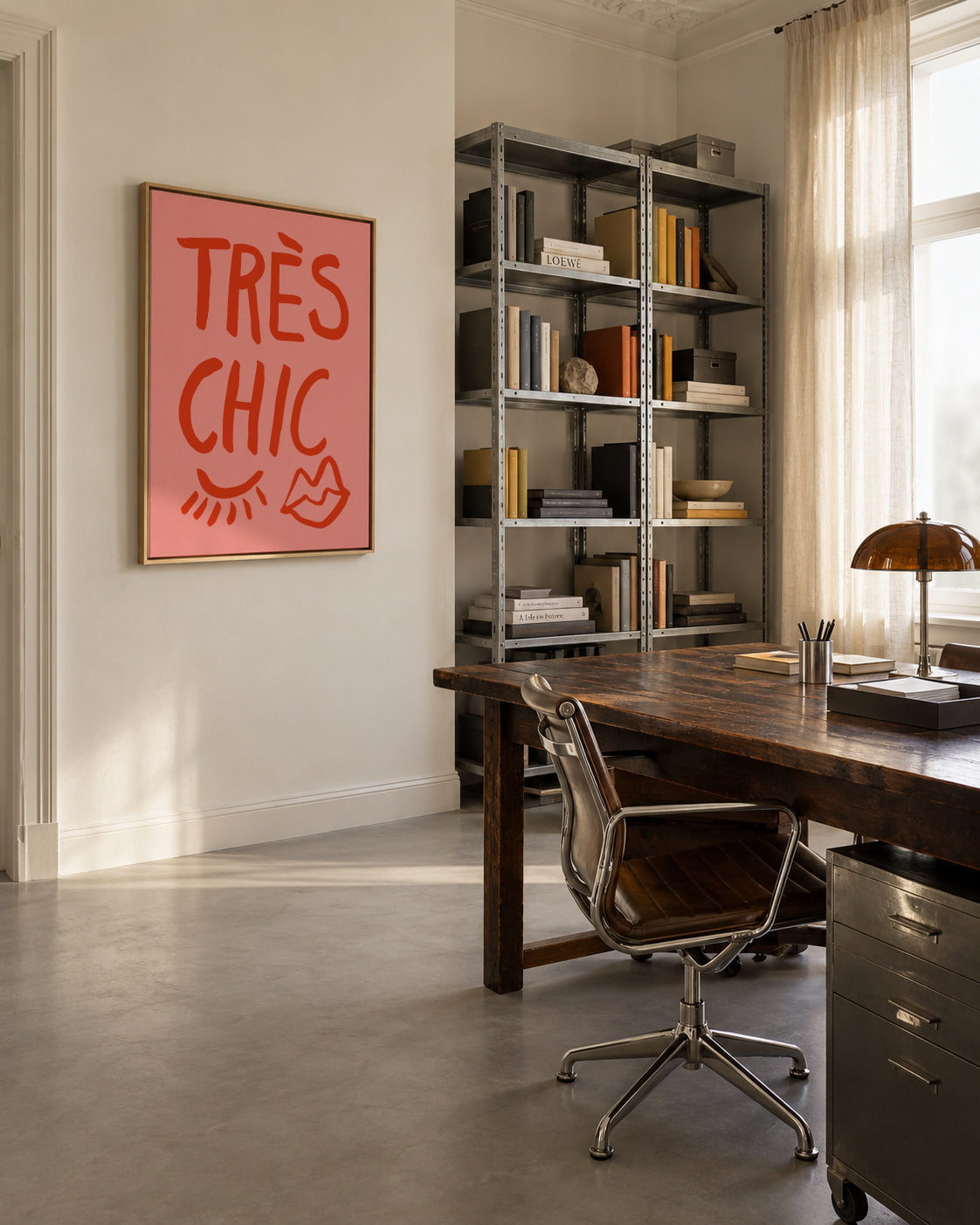 TrAus Chic Pink - Framed canvas in an interior