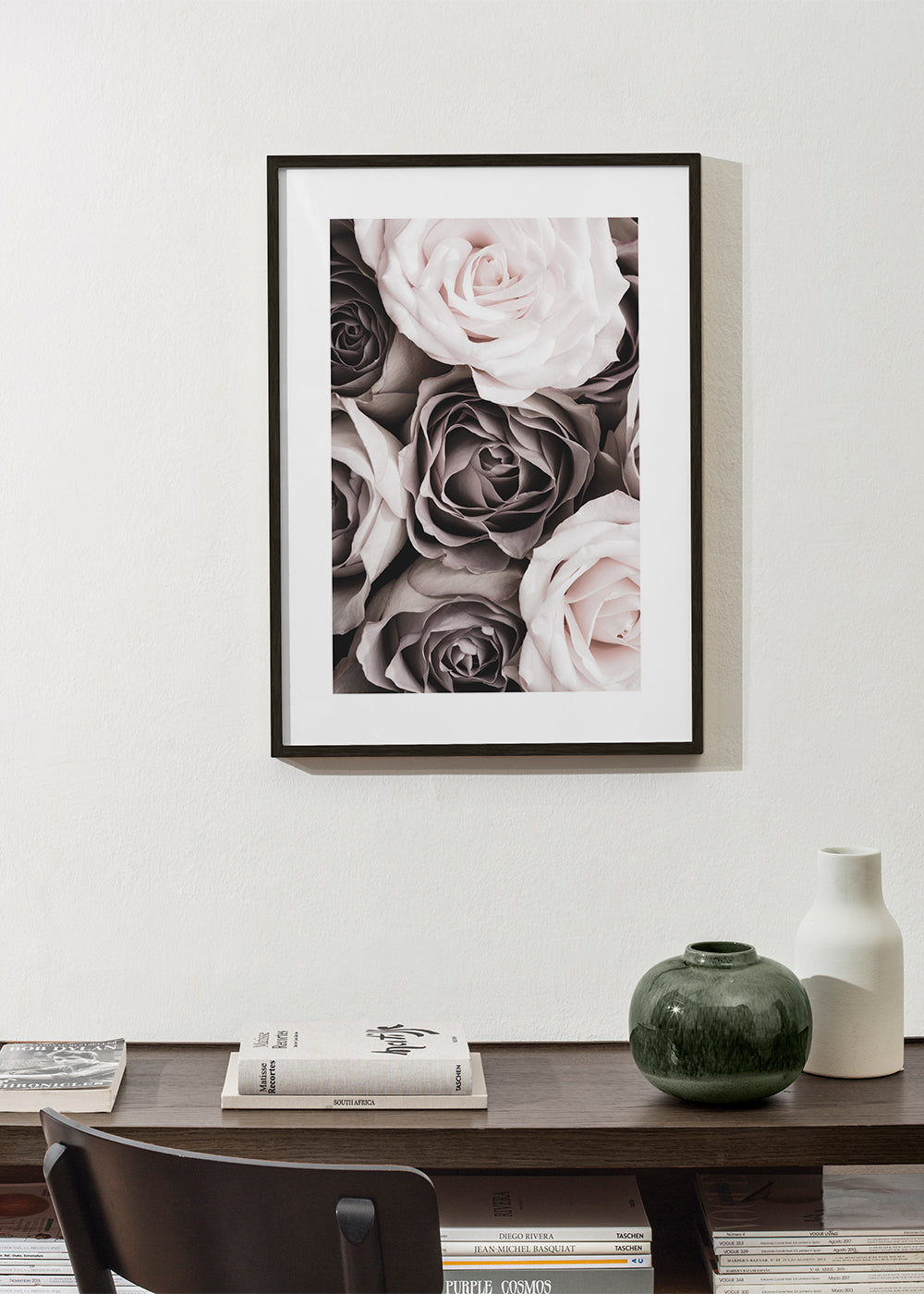 Plakat botaniczny róże z bliska