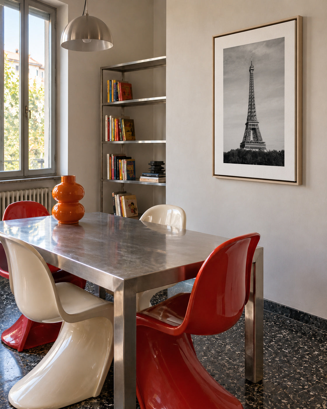 Eiffel Tower II - Framed canvas in an interior