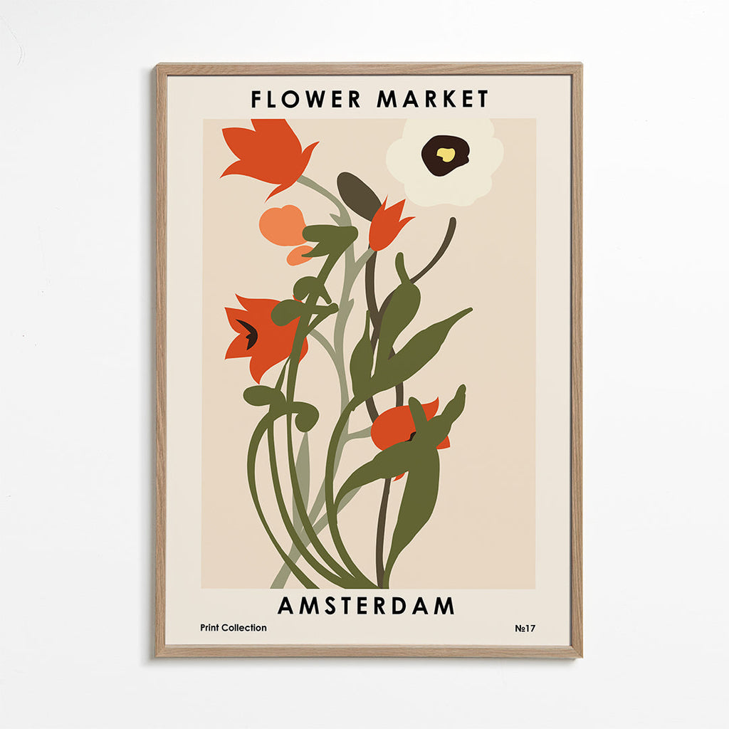 Plakat botaniczny Flower Market Amsterdam bukiet