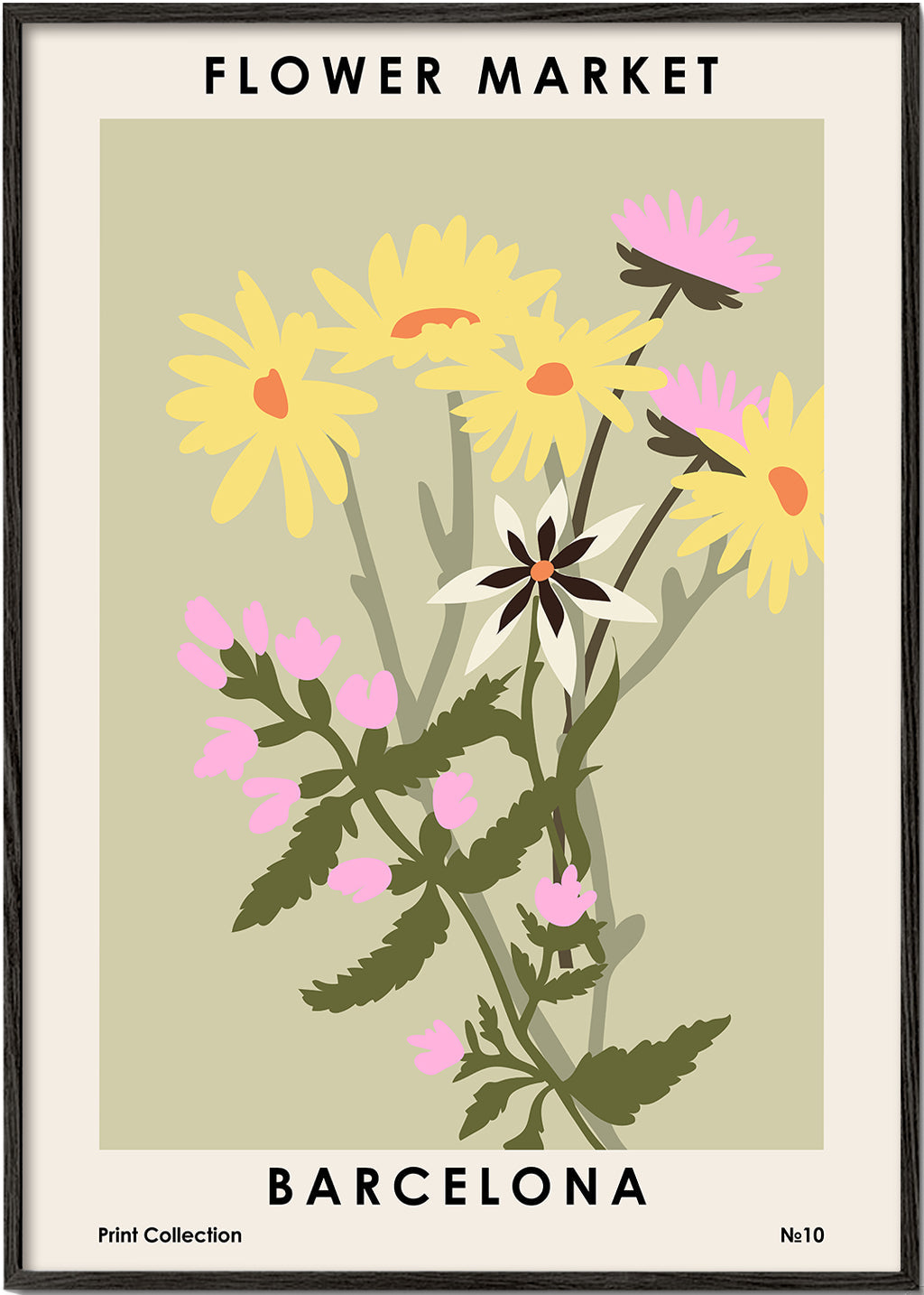 Plakat botaniczny Flower Market Barcelona