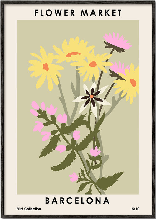 Plakat botaniczny Flower Market Barcelona