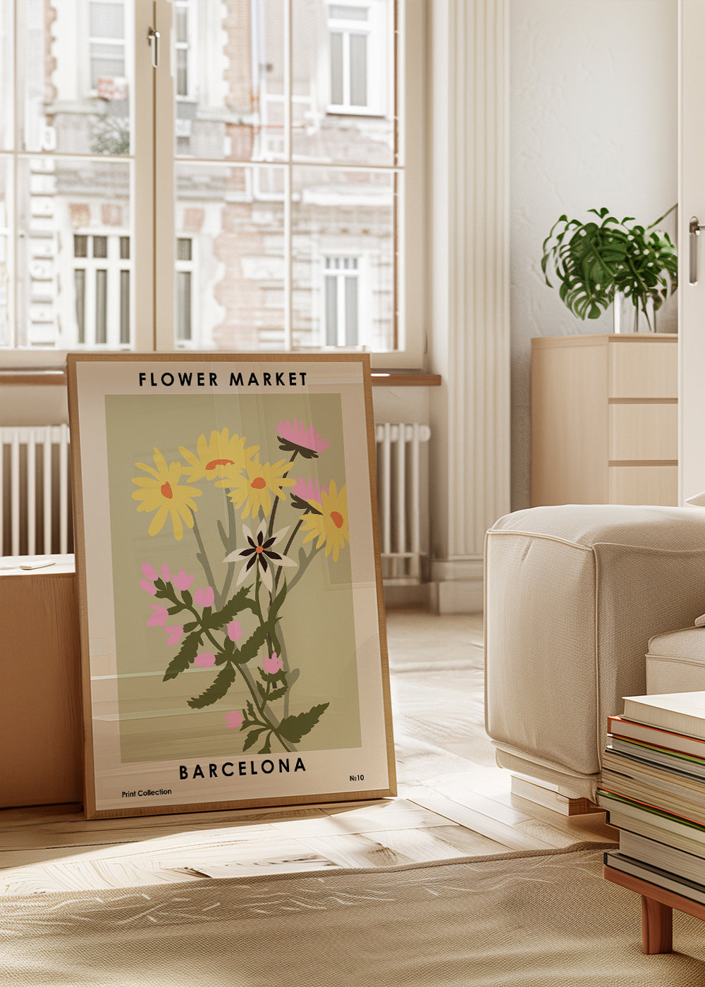 Plakat botaniczny Flower Market Barcelona