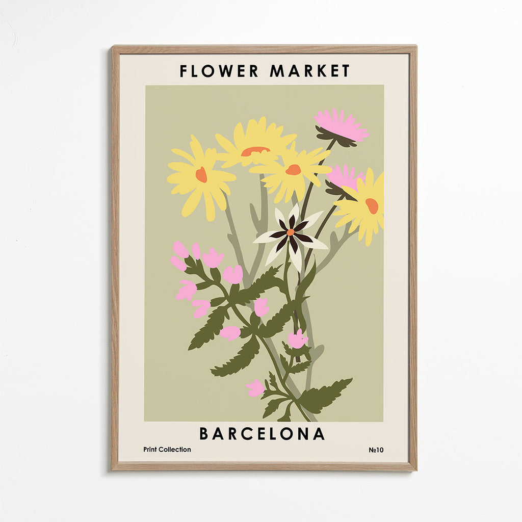 Plakat botaniczny Flower Market Barcelona