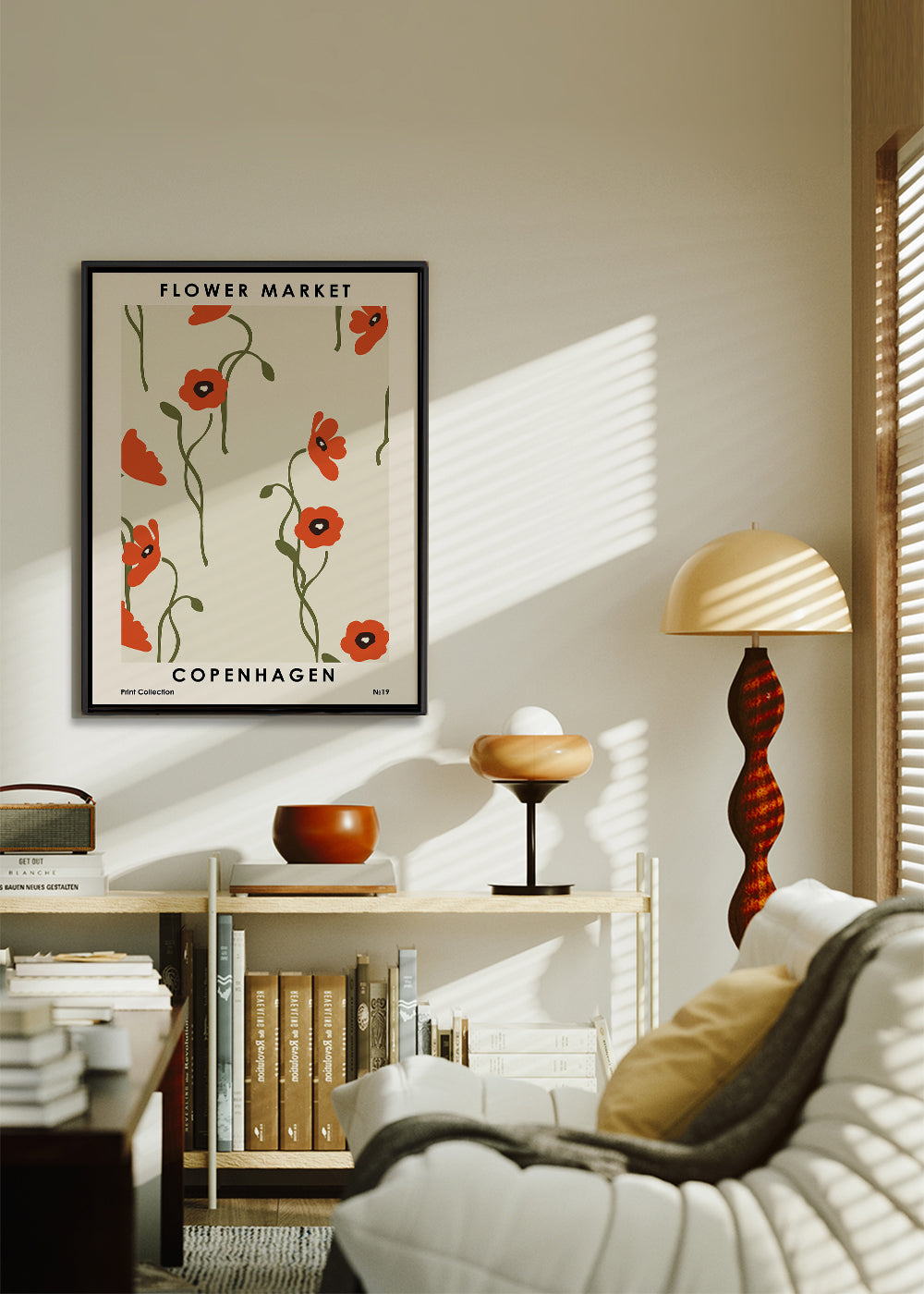 Plakat botaniczny: maki z Kopenhagi