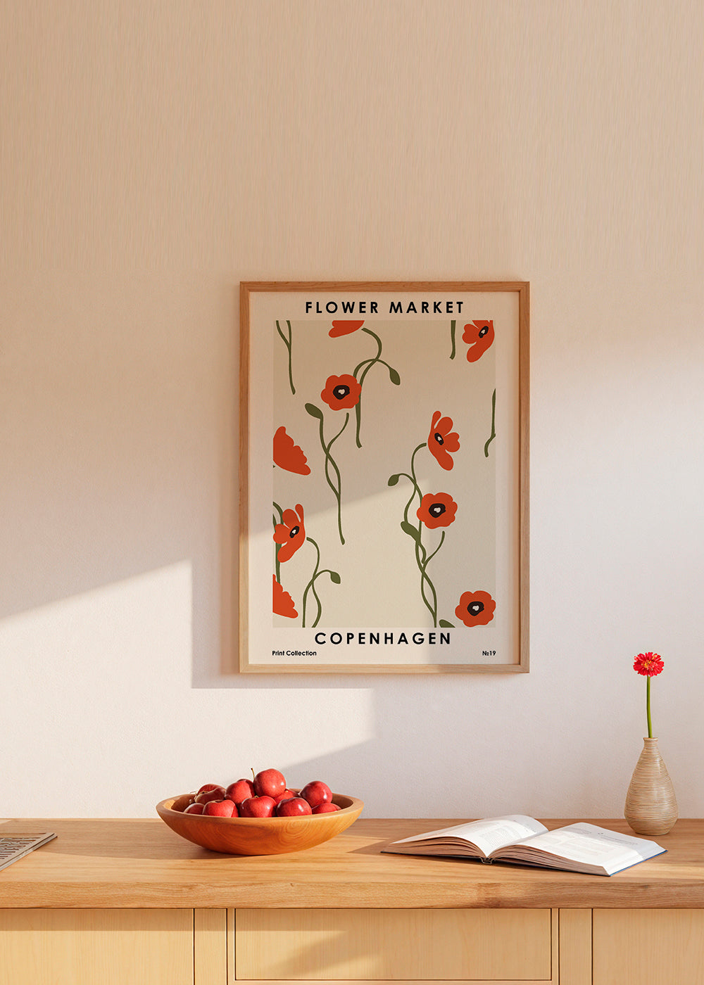 Plakat botaniczny: maki z Kopenhagi