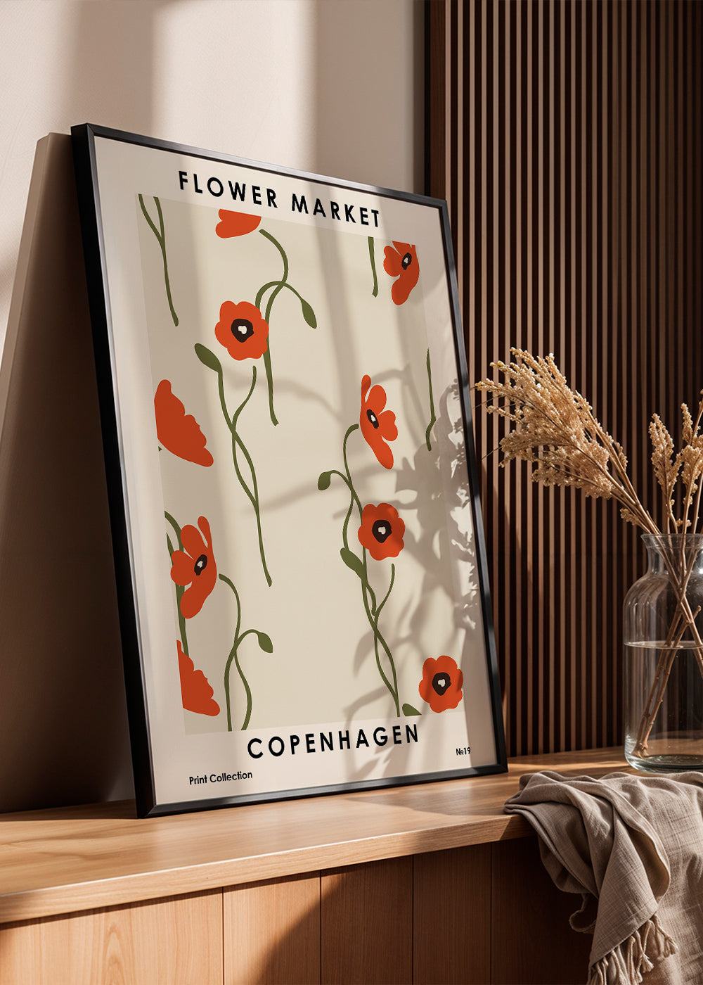 Plakat botaniczny: maki z Kopenhagi