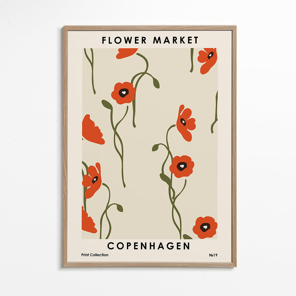 Plakat botaniczny: maki z Kopenhagi