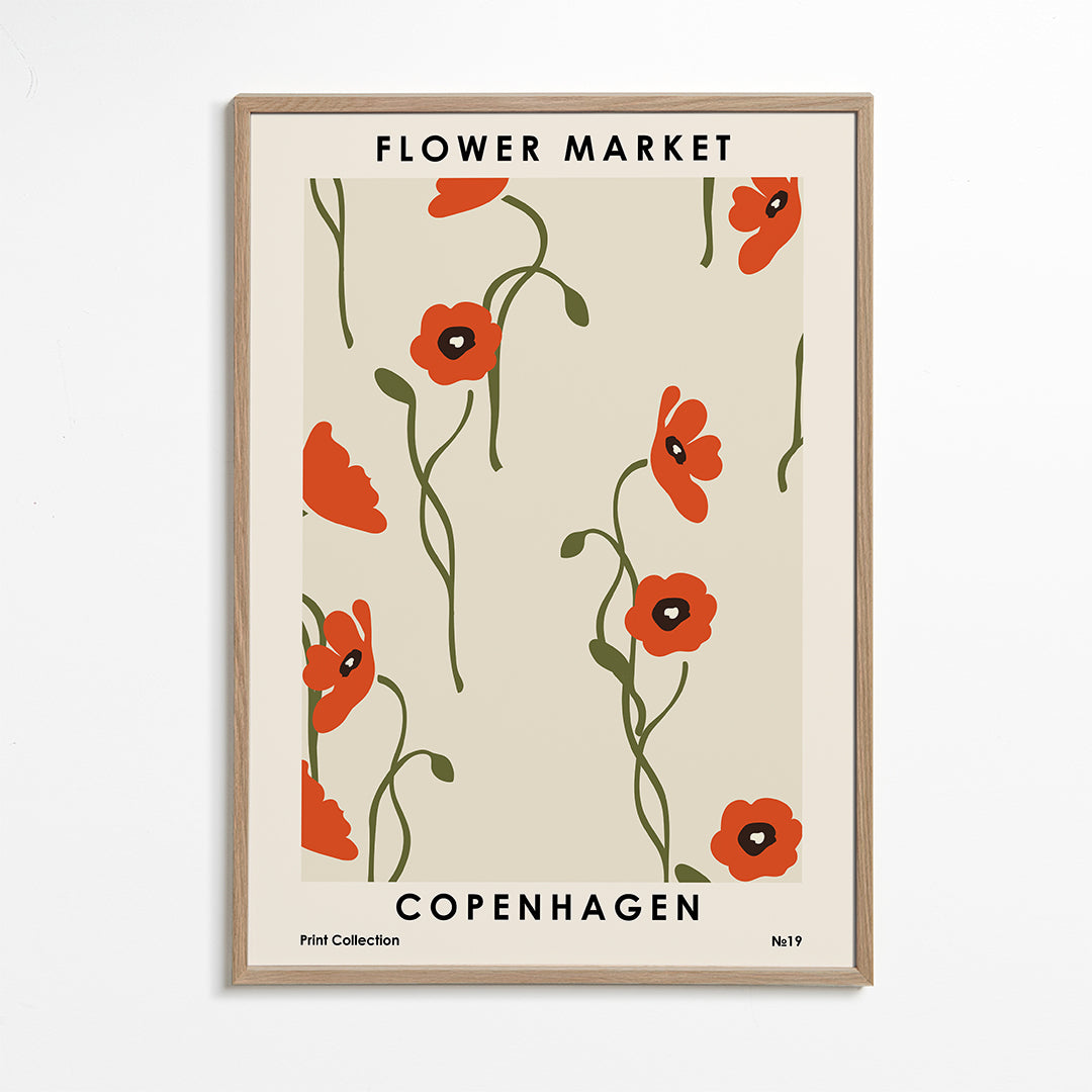 Plakat botaniczny: maki z Kopenhagi