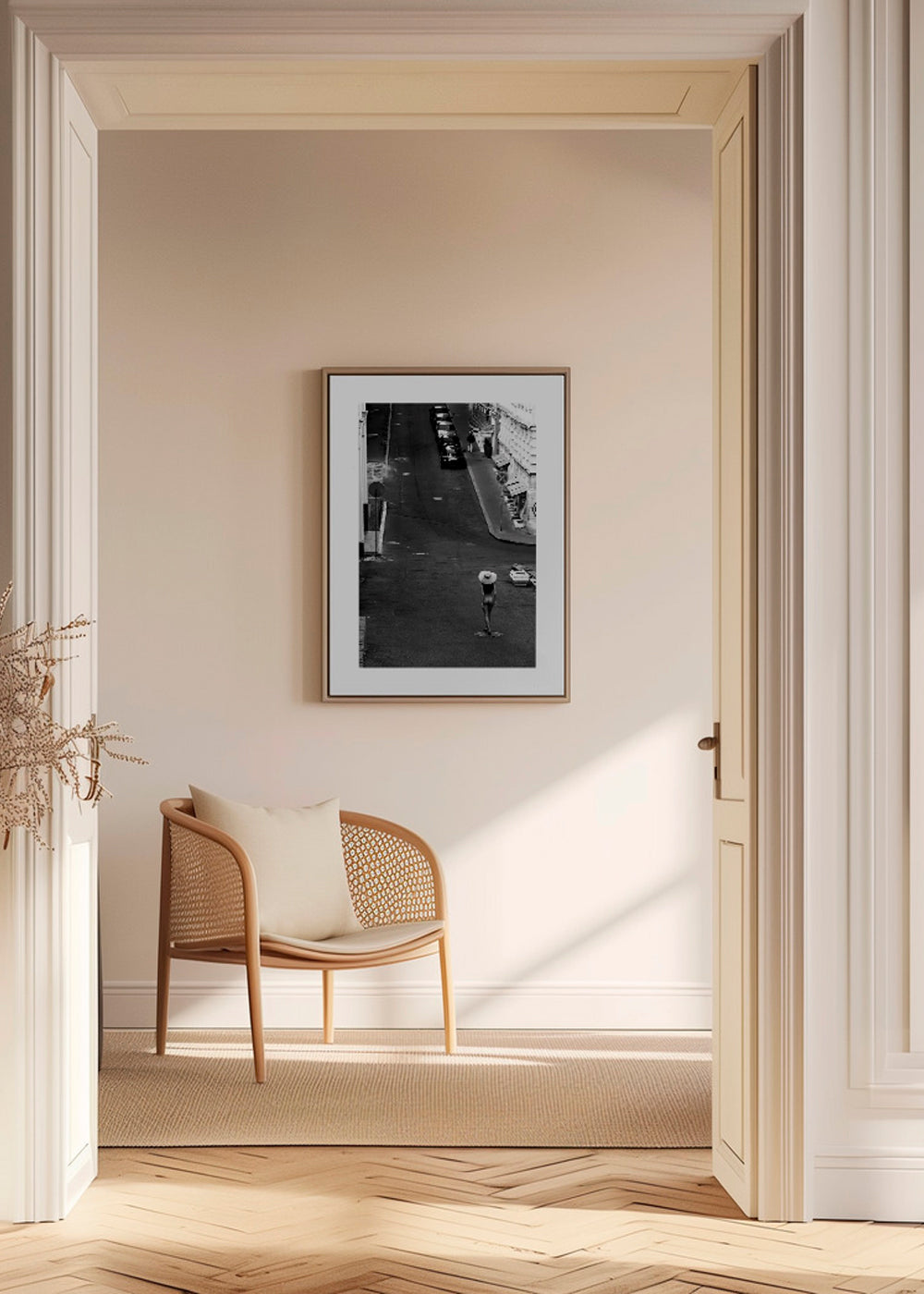Fotografia uliczna z samotną postacią