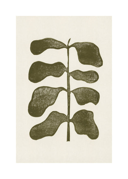 Plakat botaniczny zielone liście