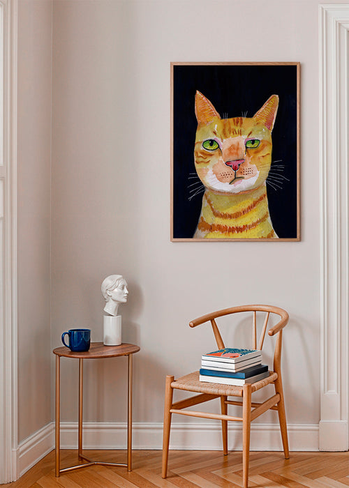 Portret pomarańczowego kota